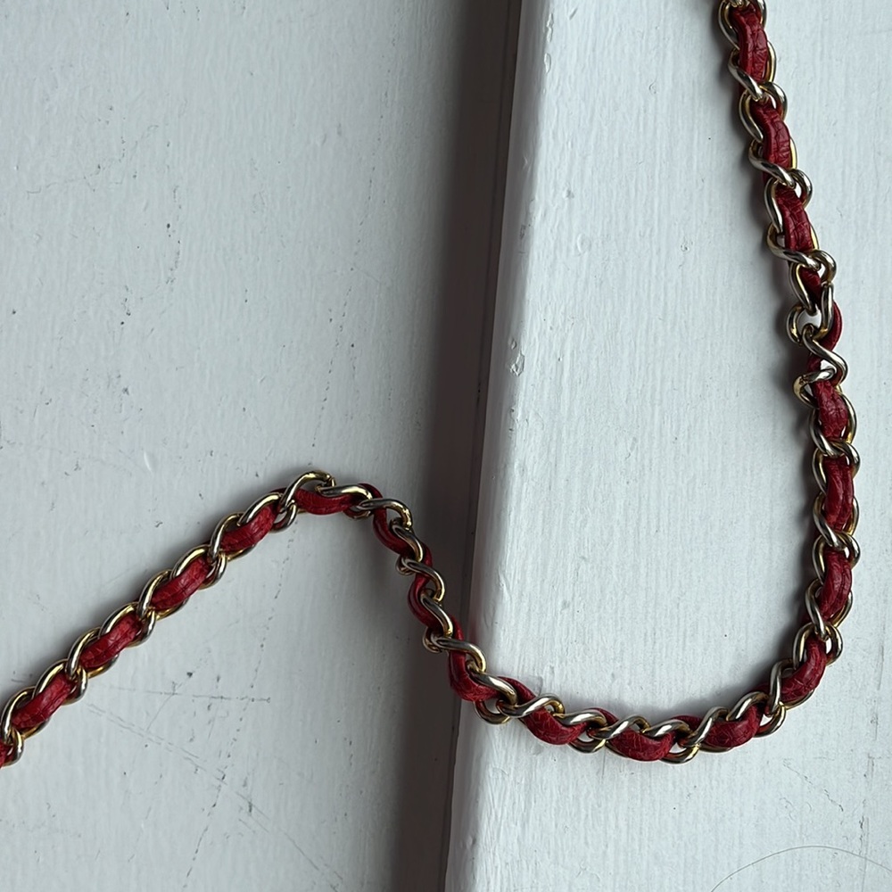 Chanel vintage red ostrich bag from the 70s - Picture 4 of 7